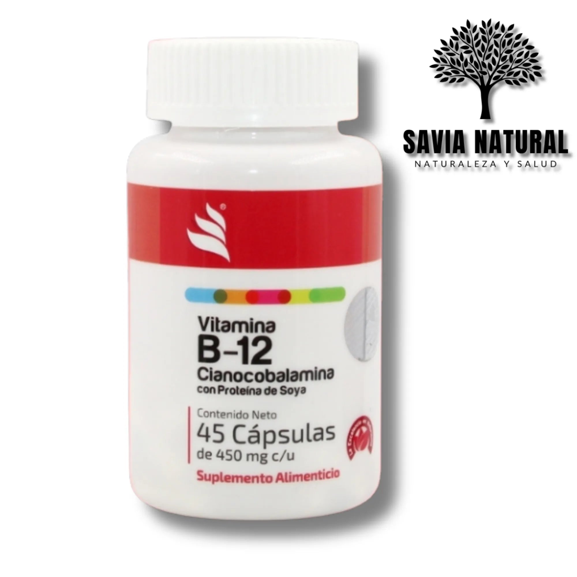 Vitamina B12 450 mg 45 cápsulas | Energía y sistema nervioso