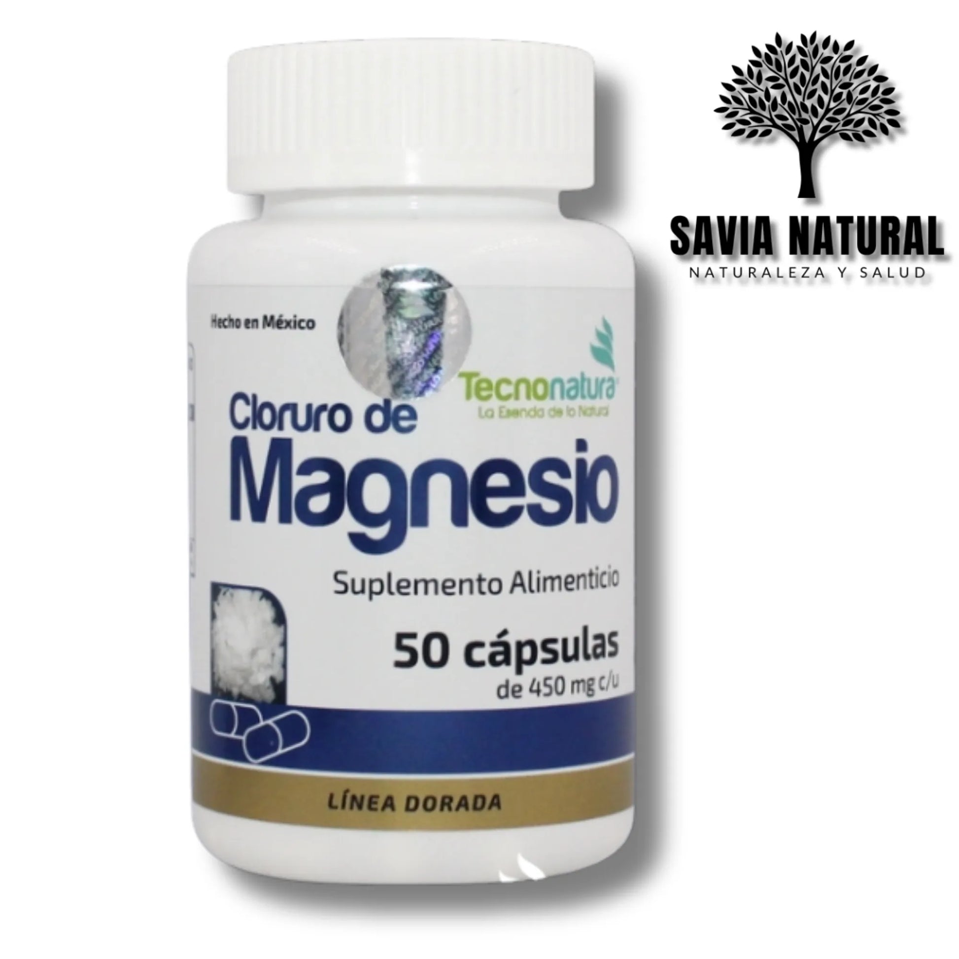 Cloruro de Magnesio 450 mg 50 cápsulas | Huesos, articulaciones y bienestar