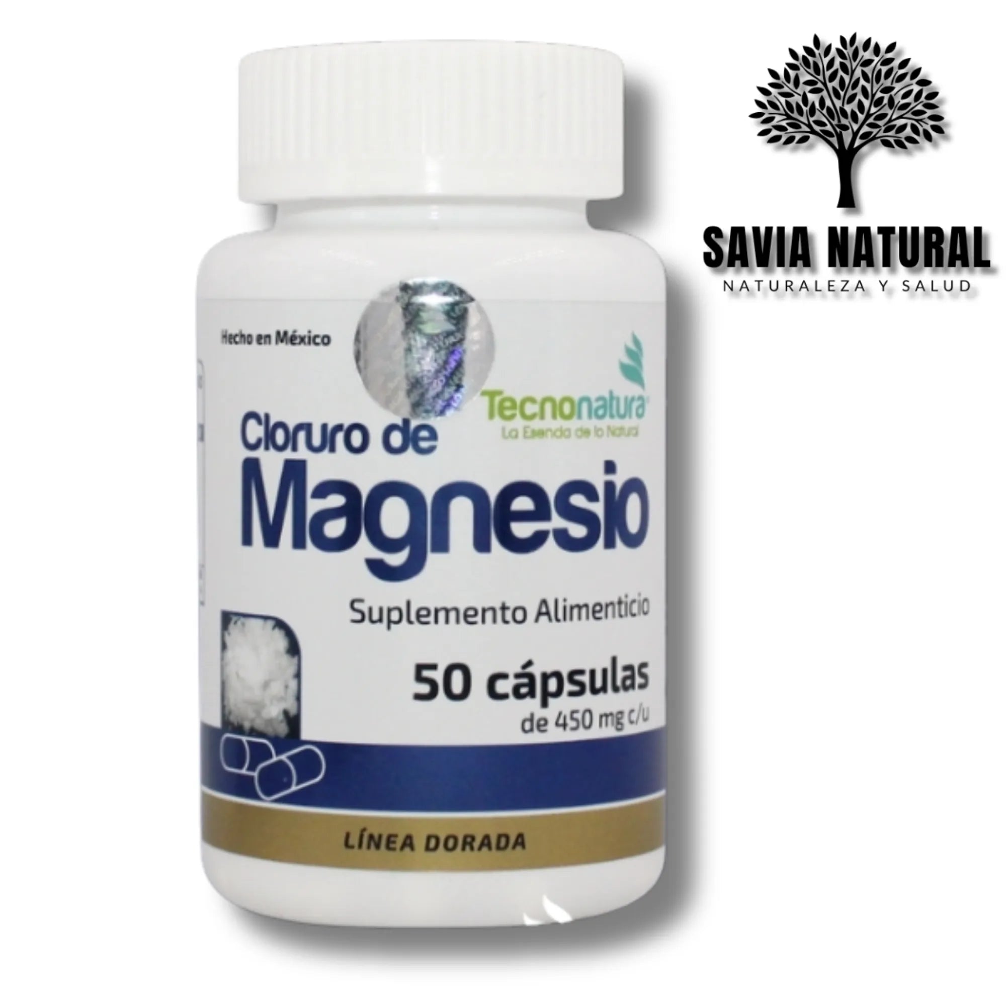 Cloruro de Magnesio 450 mg 50 cápsulas | Huesos, articulaciones y bienestar