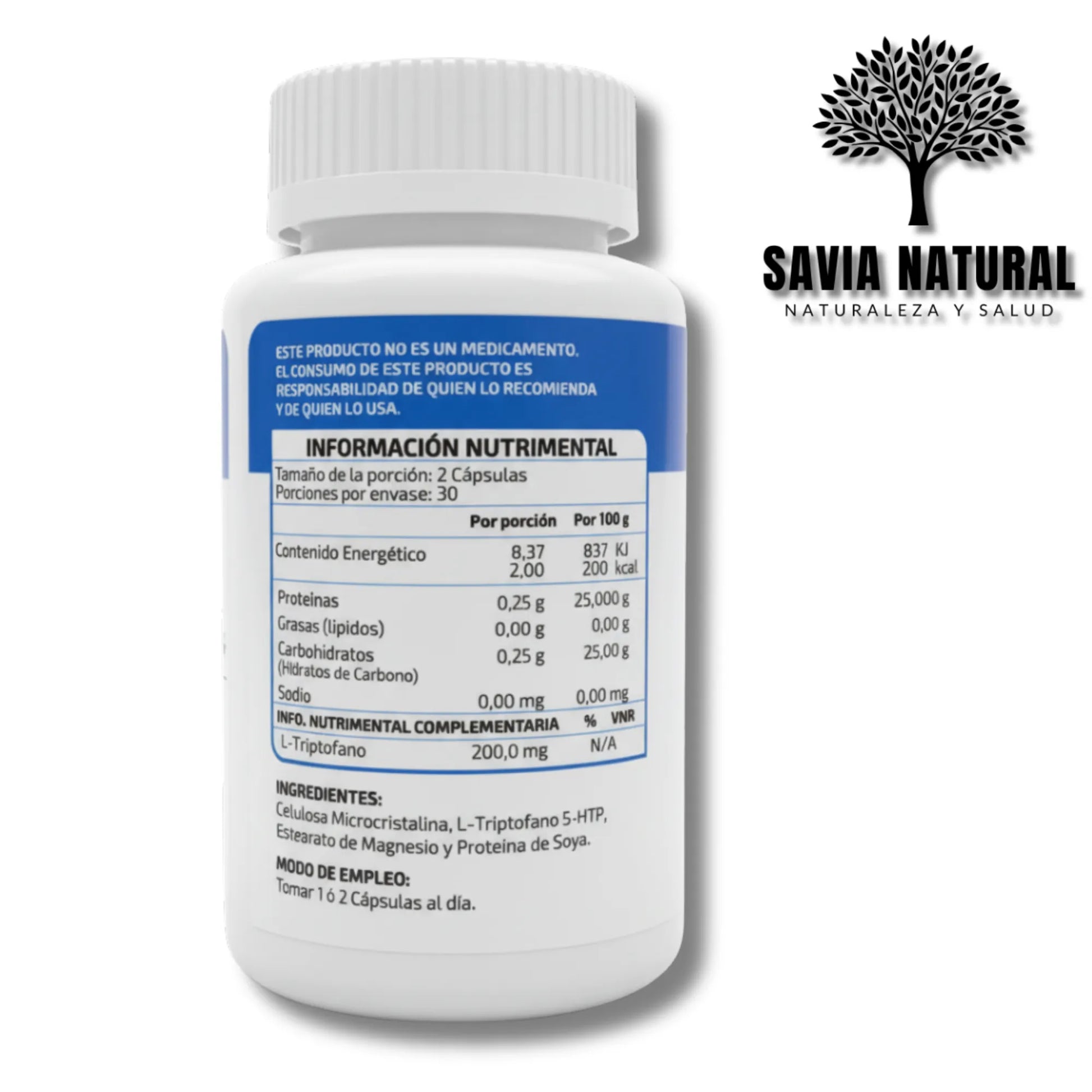 L-TRIPTÓFANO TECNONATURA – 60 CÁPSULAS × 500 MG