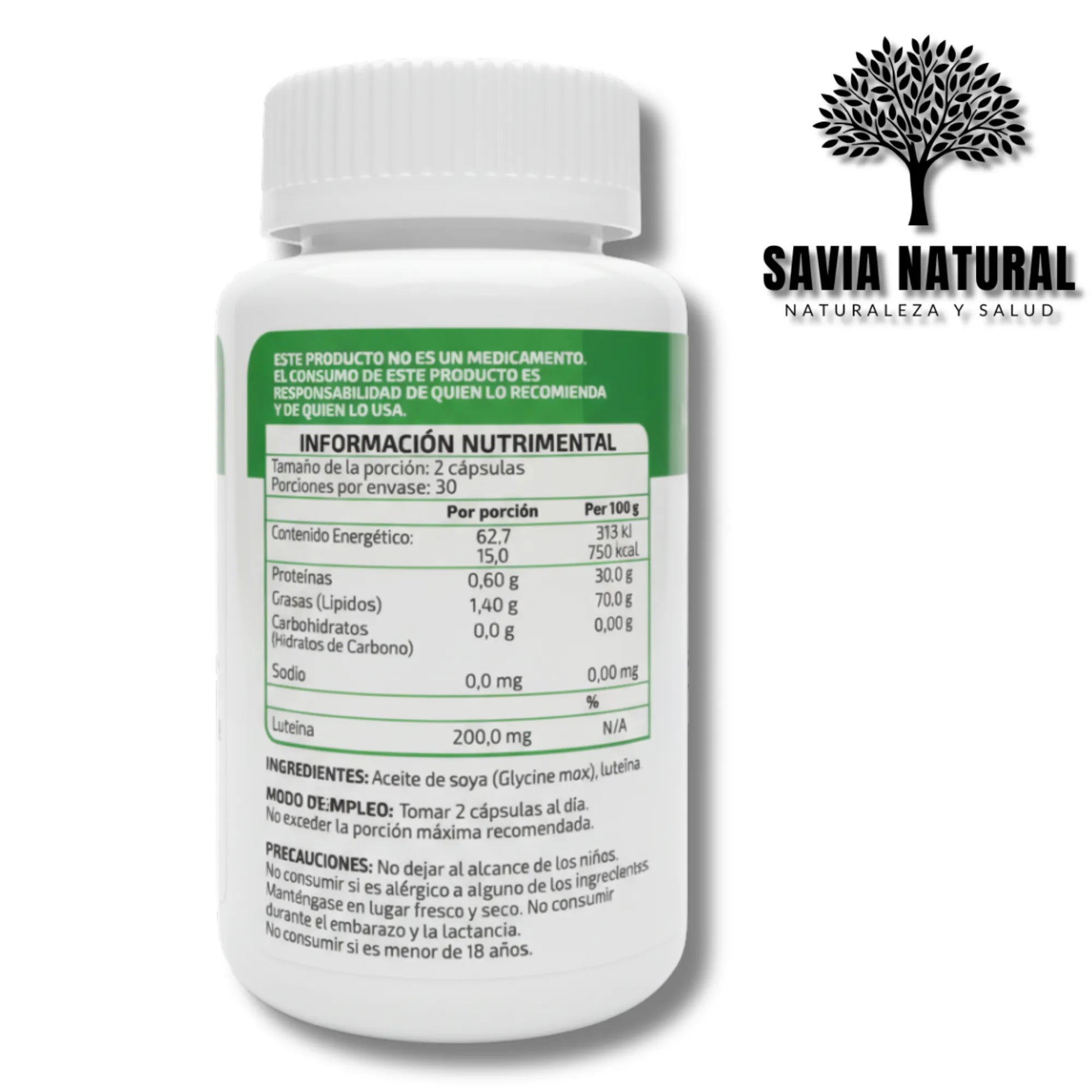 LUTEÍNA TECNONATURA – 60 CÁPSULAS × 1000 MG