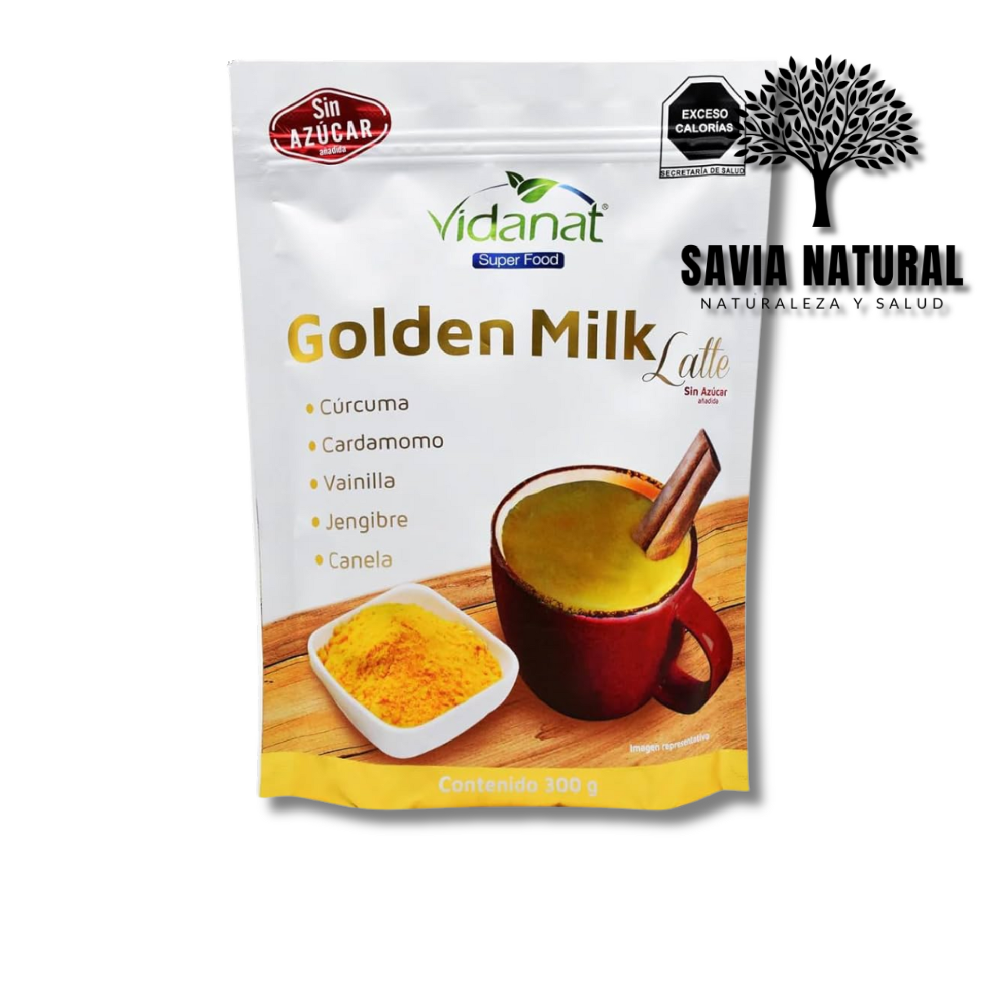 Golden Milk Latte en Polvo – 300 g | Mezcla Ayurvédica con Cúrcuma