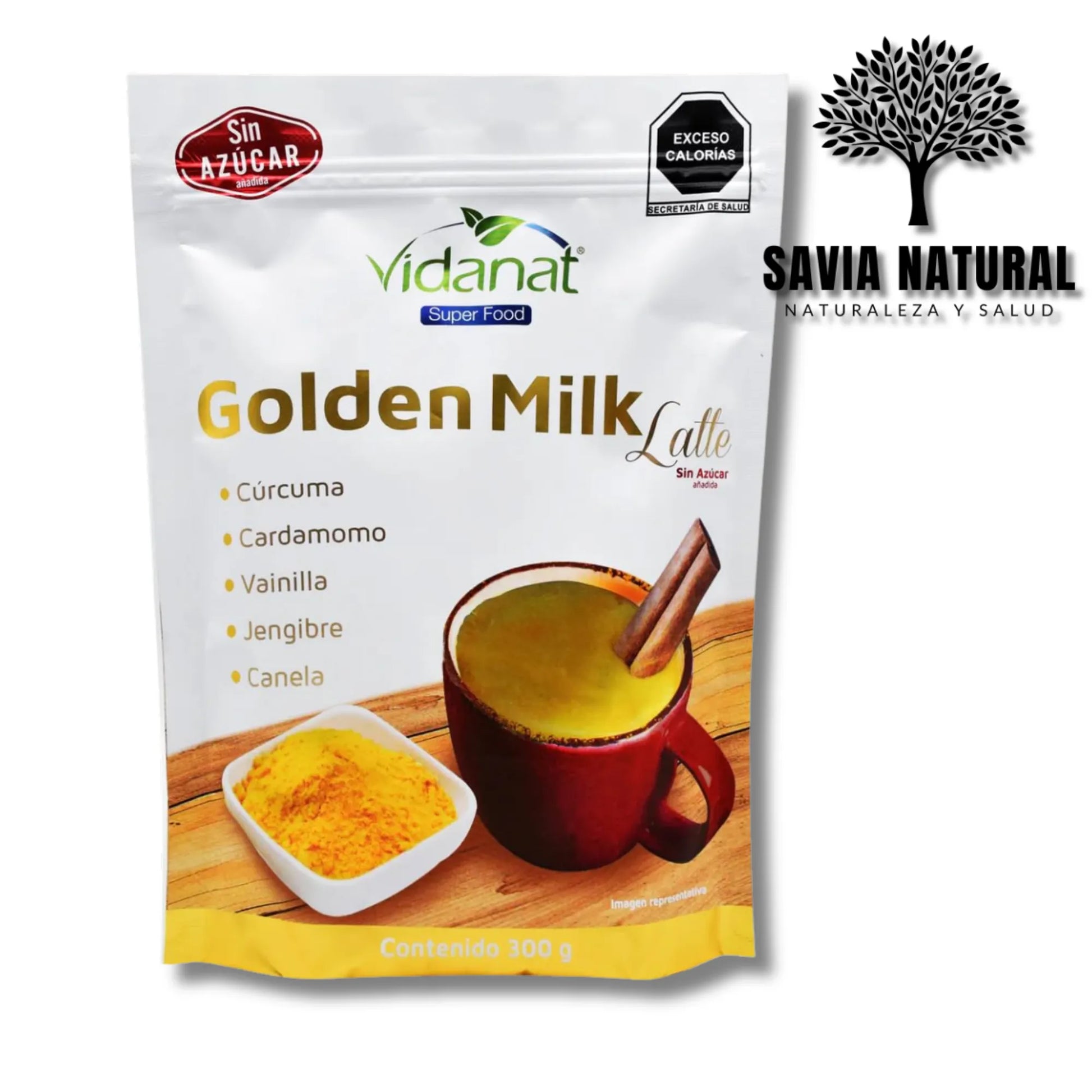 Golden Milk Latte en Polvo – 300 g | Mezcla Ayurvédica con Cúrcuma