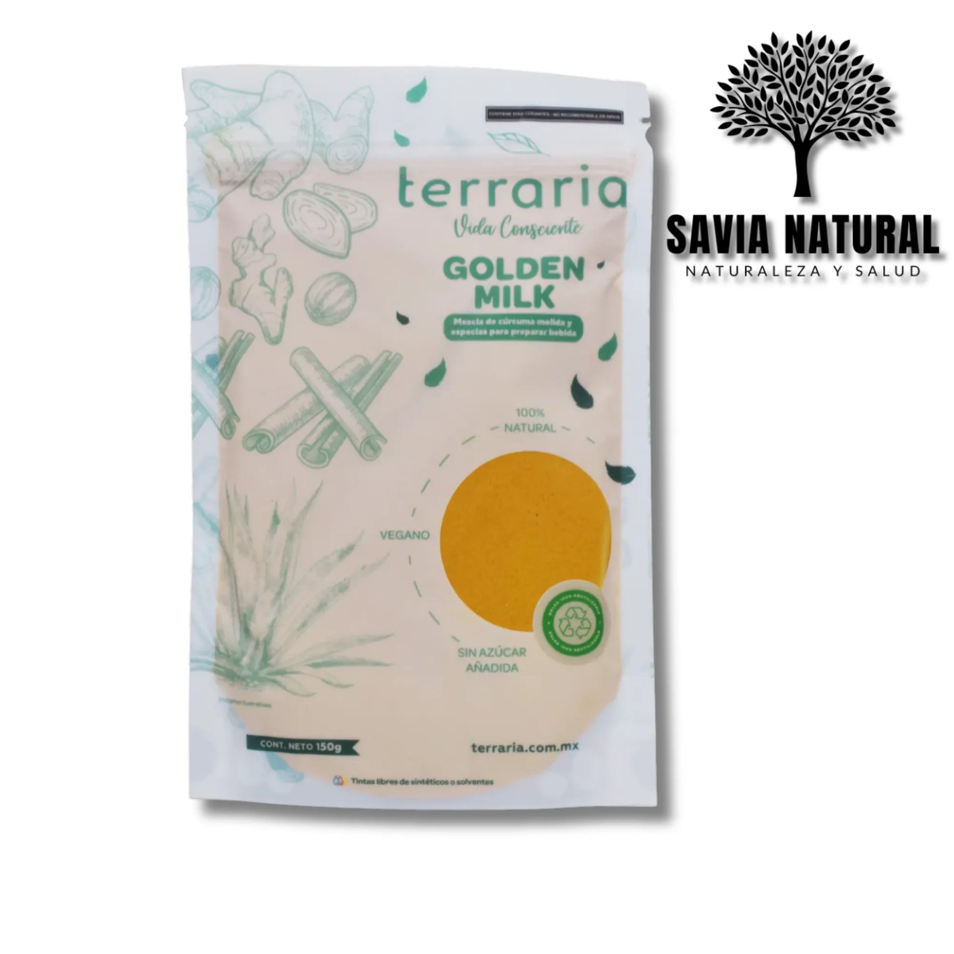 Golden Milk en Polvo – 150 g | Bebida con Cúrcuma para Bienestar Diario