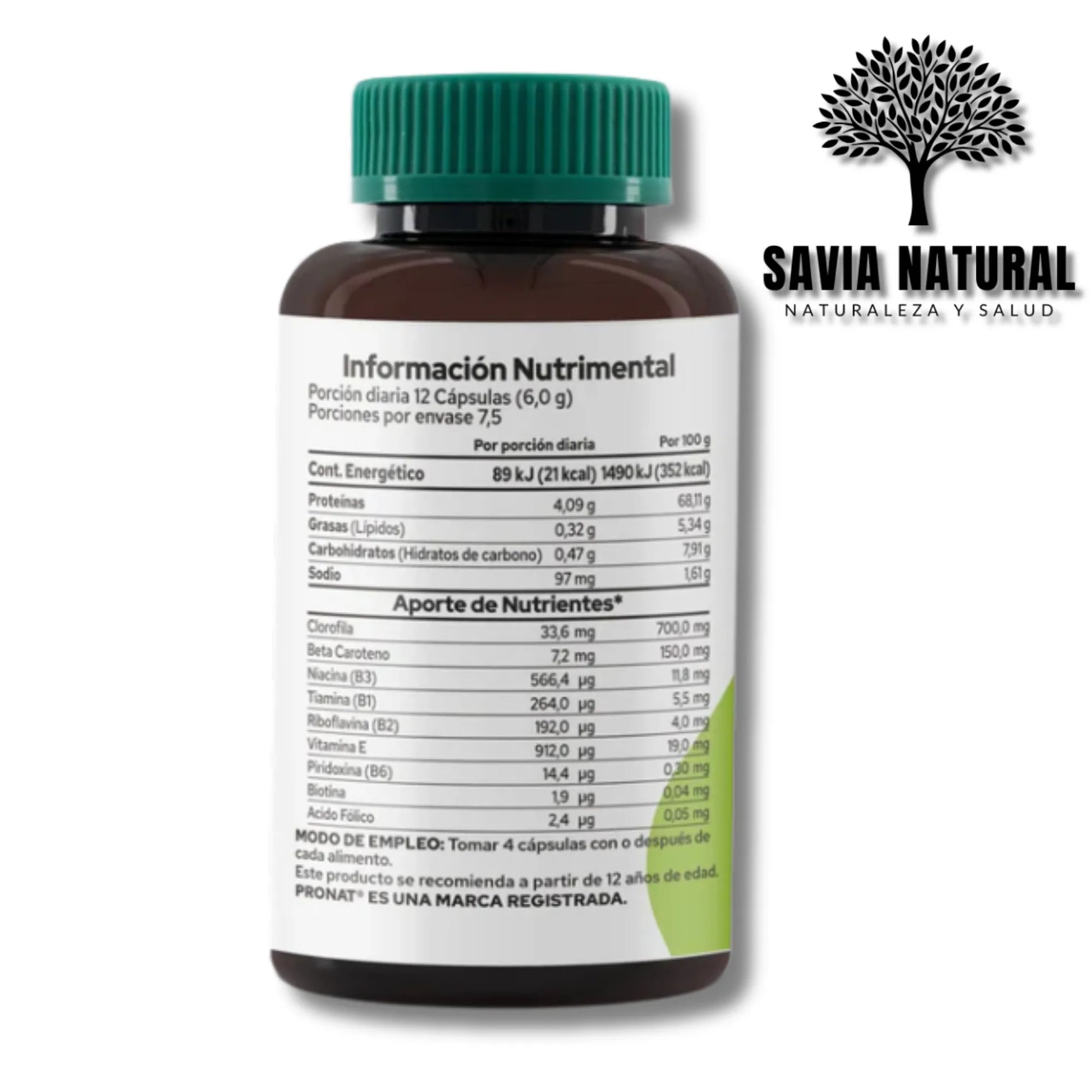 Spirulina 400 mg 180 tabletas | Energía, defensas y antioxidantes