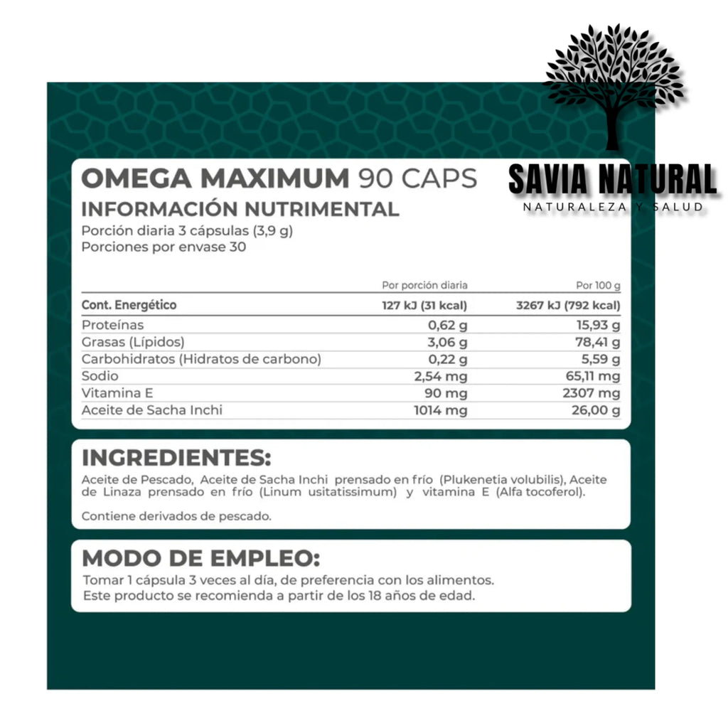 Omega Maximum Triple Potencia – Corazón Fuerte, Cerebro Lúcido y Articulaciones Flexibles