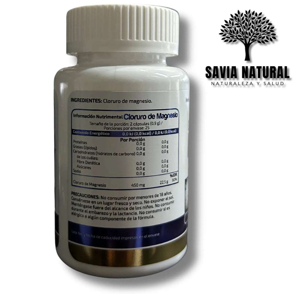 Cloruro de Magnesio 450 mg 50 cápsulas | Huesos, articulaciones y bienestar
